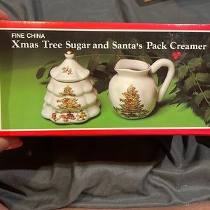 Xmas in June Retro pattern from 70s/80s Xmas Tree sugar & Santa’s Pack Creamer